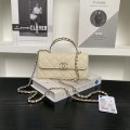 「#10002」Chanel Dark Horse Kelly Long Handle Bag Lychee Cowhide 19*10*4.5cm