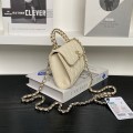 「#10002」Chanel Dark Horse Kelly Long Handle Bag Lychee Cowhide 19*10*4.5cm
