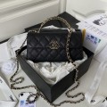 「#10006」Chanel Dark Horse Kelly Long Handle Bag Lychee Cowhide 19*10*4.5cm