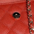 「#10008」Chanel Dark Horse Kelly Long Handle Bag Lychee Cowhide 19*10*4.5cm