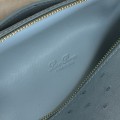 「#7086」Loro pian Extra Pocket L19 gold buckle- FAI8393 - 19x6.5x11cm - blue clear color,Ostrich skin 「#7086」Loro pian Extra Pocket L19 gold buckle- FAI8393 - 19x6.5x11cm - blue clear color,Ostrich skin