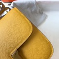 「#4105」 Hermès Yellow Constance Gold Buckle Bag 19cm