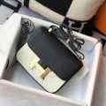「#4106」Hermès Black Constance Gold Buckle Bag 19cm