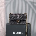 「#10024」Chanel Iron Grey Classic Flap 20cm
