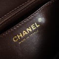 「#10025」Chanel Coffee Brown Classic Flap 20cm