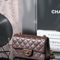 「#10025」Chanel Coffee Brown Classic Flap 20cm