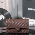 「#10027」Chanel Coffee Brown Classic Flap 25cm