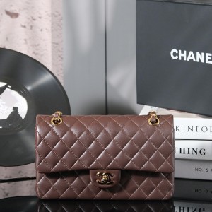 「#10027」Chanel Coffee Brown Classic Flap 25cm