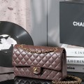「#10027」Chanel Coffee Brown Classic Flap 25cm