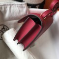 「#4108」 Hermès Red Constance Gold Buckle Bag 19cm