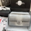 「#10032」Chanel South African python leather custom model with full deerskin lining 01112 25.5*7*16CM