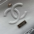 「#10032」Chanel South African python leather custom model with full deerskin lining 01112 25.5*7*16CM