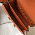 「#4109」 Hermès Orange Constance Gold Buckle Bag 19cm 「#4109」 Hermès Orange Constance Gold Buckle Bag 19cm