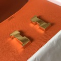 「#4109」 Hermès Orange Constance Gold Buckle Bag 19cm 「#4109」 Hermès Orange Constance Gold Buckle Bag 19cm
