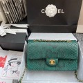 「#10036」Chanel South African python leather custom model with full deerskin lining 01112 25.5*7*16CM