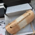 「#10044」Chanel South African python leather custom model with full deerskin lining 01112 25.5*7*16CM