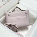 「#4111」 Hermès Fantasy Purple Silver Buckle Mini Kelly Bag 20cm