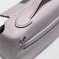 「#4111」 Hermès Fantasy Purple Silver Buckle Mini Kelly Bag 20cm