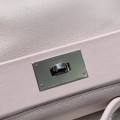 「#4111」 Hermès Fantasy Purple Silver Buckle Mini Kelly Bag 20cm