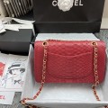 「#10058」Chanel South African python leather custom model with full deerskin lining 01112 25.5*7*16CM