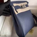 「#4114」 Hermes Blue HAC A DOS 18*8*25.5cm
