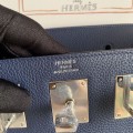 「#4114」 Hermes Blue HAC A DOS 18*8*25.5cm