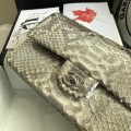 「#10072」Chanel South African python leather custom model with full deerskin lining 01112 25.5*7*16CM