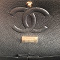 「#10076」Chanel South African python leather custom model with full deerskin lining 01112 25.5*7*16CM