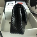 「#10077」Chanel South African python leather custom model with full deerskin lining 01112 25.5*7*16CM