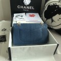 「#10079」Chanel South African python leather custom model with full deerskin lining 01112 25.5*7*16CM