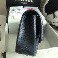 「#10080」Chanel South African python leather custom model with full deerskin lining 01112 25.5*7*16CM