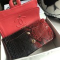 「#10082」Chanel South African python leather custom model with full deerskin lining 01112 25.5*7*16CM