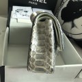 「#10083」Chanel South African python leather custom model with full deerskin lining 01112 25.5*7*16CM