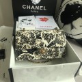 「#10089」Chanel South African python leather custom model with full deerskin lining 01112 25.5*7*16CM
