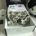 「#10089」Chanel South African python leather custom model with full deerskin lining 01112 25.5*7*16CM