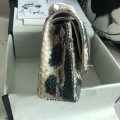 「#10090」Chanel South African python leather custom model with full deerskin lining 01112 25.5*7*16CM