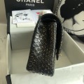 「#10091」Chanel South African python leather custom model with full deerskin lining 01112 25.5*7*16CM
