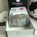 「#10093」Chanel South African python leather custom model with full deerskin lining 01112 25.5*7*16CM