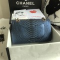 「#10094」Chanel South African python leather custom model with full deerskin lining 01112 25.5*7*16CM