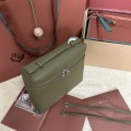 「#7116」Loro pian Extra Pocket L23.5 silver buckle - FAM6491 - 21✖️23.5✖️8cm - olive green