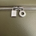 「#7116」Loro pian Extra Pocket L23.5 silver buckle - FAM6491 - 21✖️23.5✖️8cm - olive green