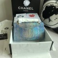 「#10096」Chanel South African python leather custom model with full deerskin lining 01112 25.5*7*16CM