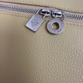 「#7118」Loro pian Extra Pocket L23.5 silver buckle - FAM6491 - 21✖️23.5✖️8cm - butter color