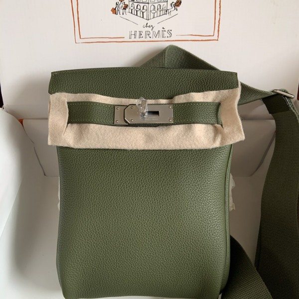 「#4119」Hermes Dark Green HAC A DOS 18*8*25.5cm