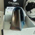 「#10097」Chanel South African python leather custom model with full deerskin lining 01112 25.5*7*16CM