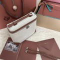 「#7119」Loro pian Extra Pocket L23.5 silver buckle - FAM6491 - 21✖️23.5✖️8cm - canvas brown