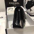 「#10104」Chanel South African python leather custom model with full deerskin lining 01112 25.5*7*16CM