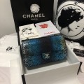 「#10105」Chanel South African python leather custom model with full deerskin lining 01112 25.5*7*16CM