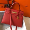 「#4013」 Hermes Bright Red Kelly 25cm