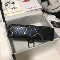 「#10106」Chanel South African python leather custom model with full deerskin lining 01112 25.5*7*16CM